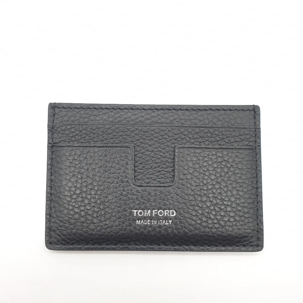 Tom Ford T line card case cardholder wallet black new